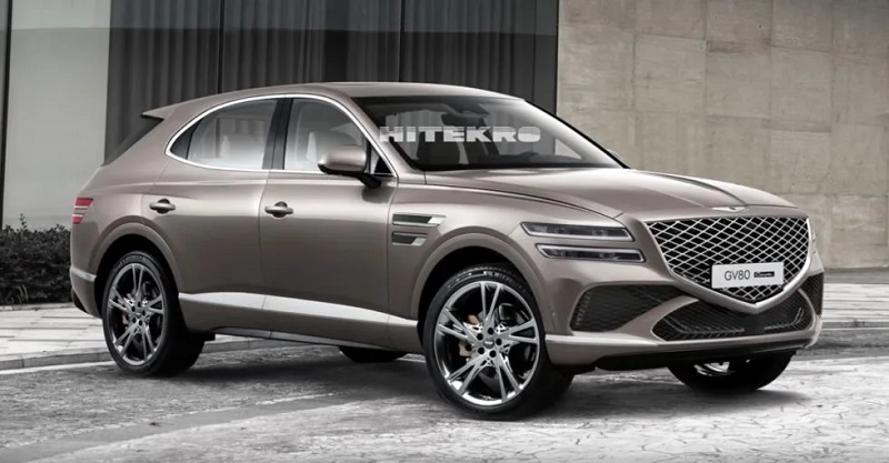 定位中大型轿跑suv 捷尼赛思gv80 coupe渲染图曝光 或将于明年底亮相